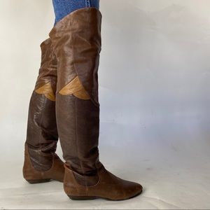 Lucky Brand Leather Over the Knee Boots